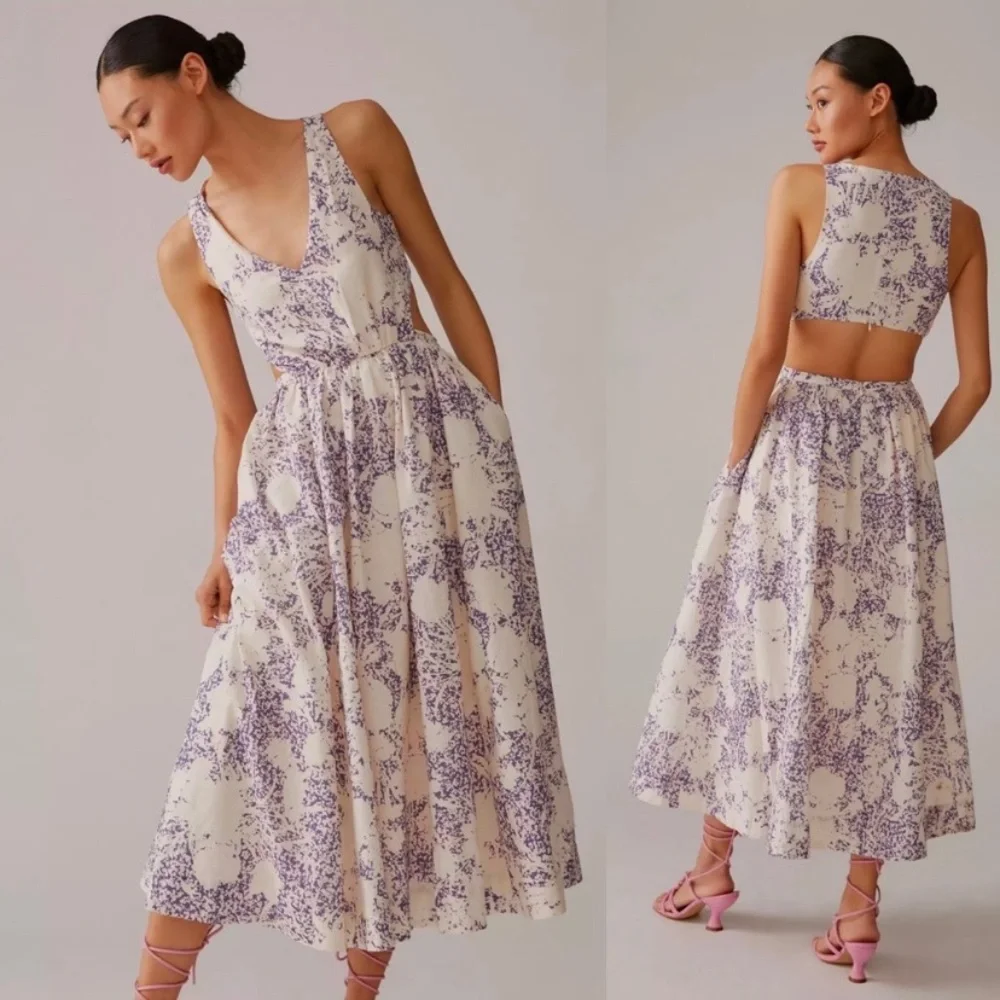 Aureta‎ Kajsa Midi cutout Dress NWT size medium